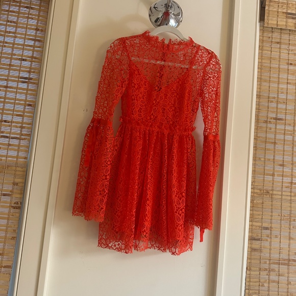 Alice McCall Red Lace Dress 0 & 2 - Picture 2 of 4